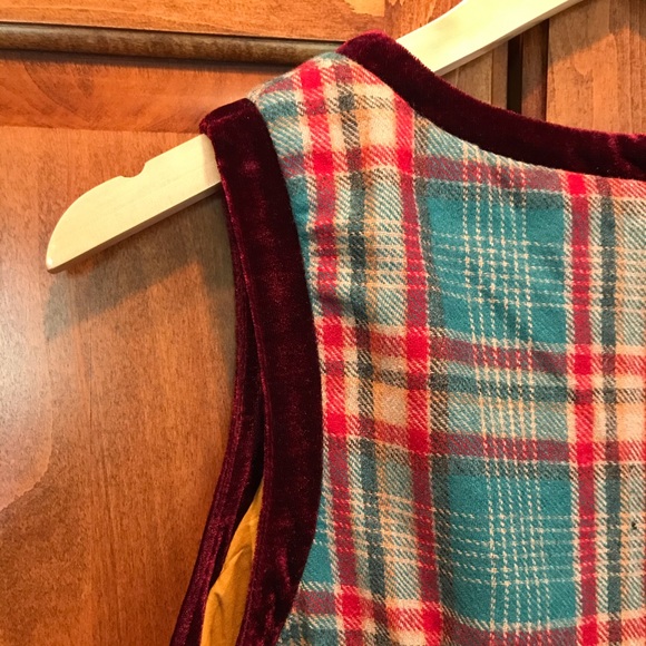 Esley Retro Plaid Wool Dress - Picture 5 of 5